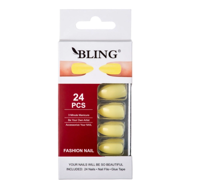 E-shop Umelé nechty, BLING Fashion Nail Tips (24 ks) - žlté