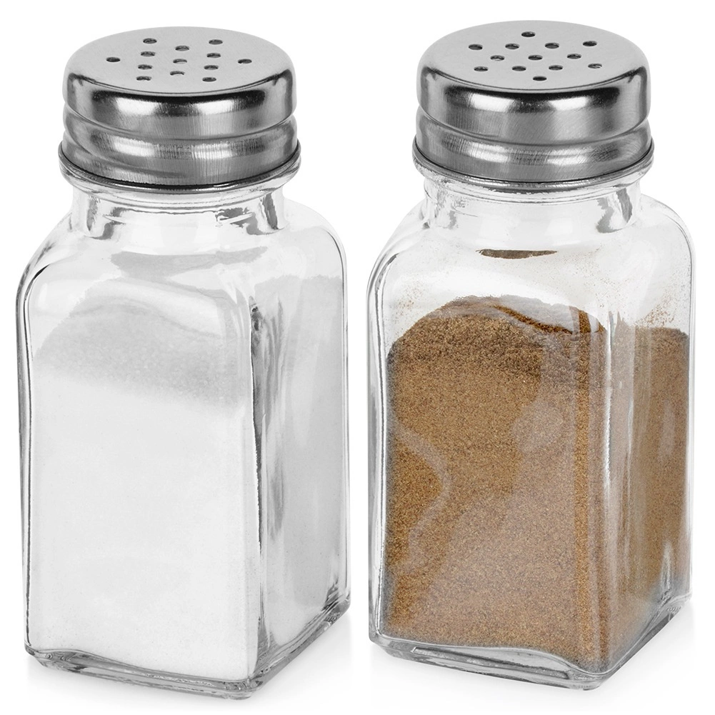 Sklenená soľnička a korenička 80 ml, 2 ks