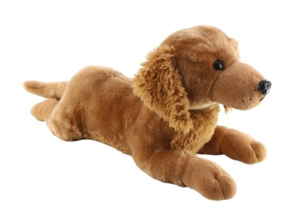 Plyšový pes zlatý retriever ležiaci 60 cm