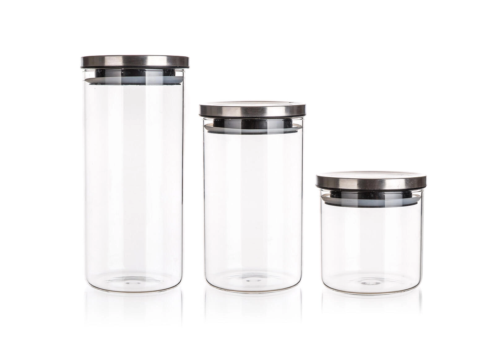 E-shop Banquet Sada skleněných dóz Freia s víčkem 650 + 1100 + 1450 ml