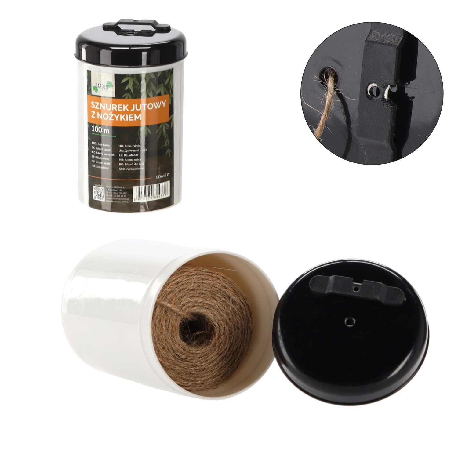 Jutový povrázok 100 m v tube s nožíkom
