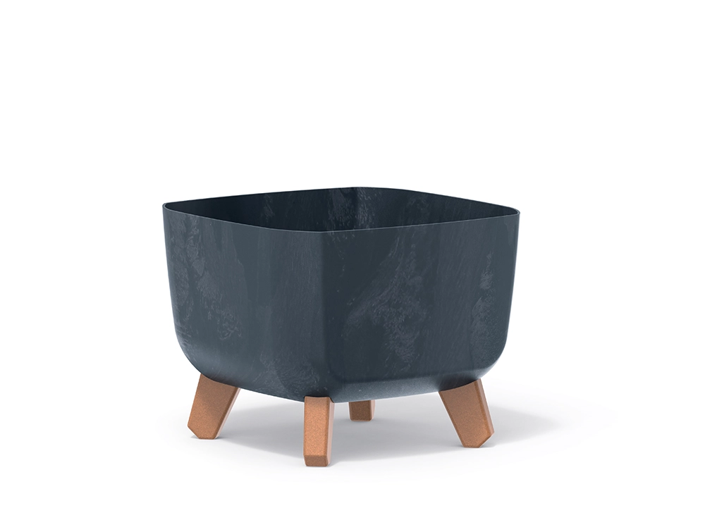 PROSPERPLAST Kvetináč GRACIA SQUARE BETON EFFECT 24cm antracit