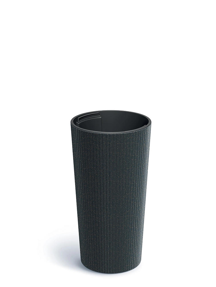 E-shop Prosperplast Kvetináč Lamie Štíhly Eco Drevo antracit, 20 cm