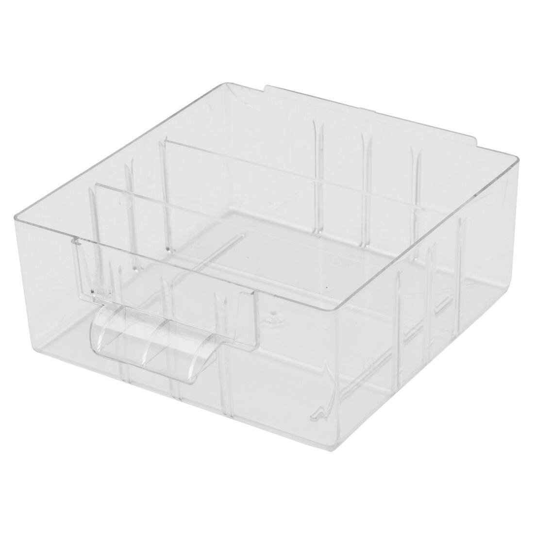 E-shop Stredná plastová krabička M s priečkami 13,6 × 13,6 × 5,7 cm