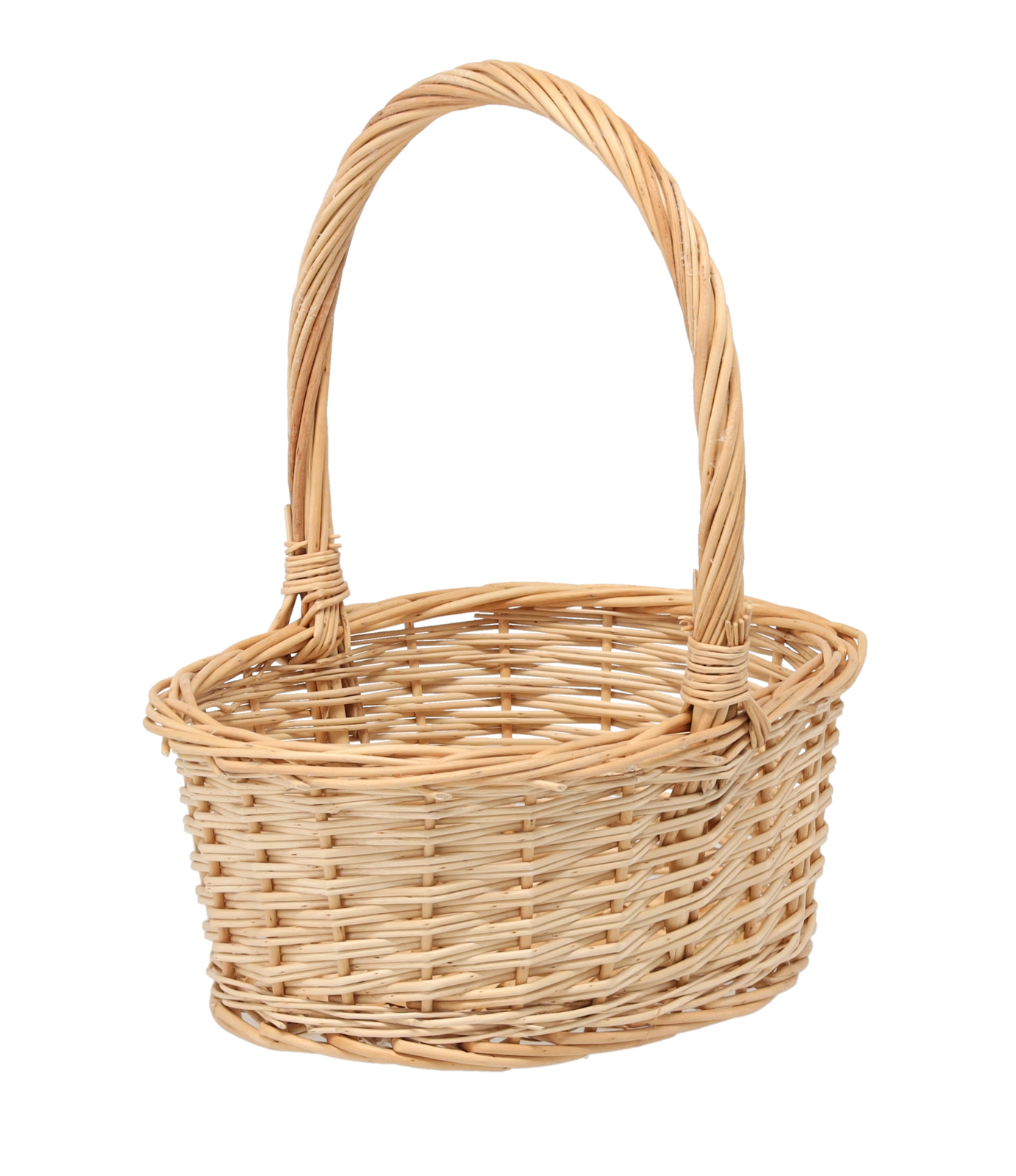 E-shop Univerzálny oválny ratanový košík s rukoväťou 25 × 18 × 28 cm