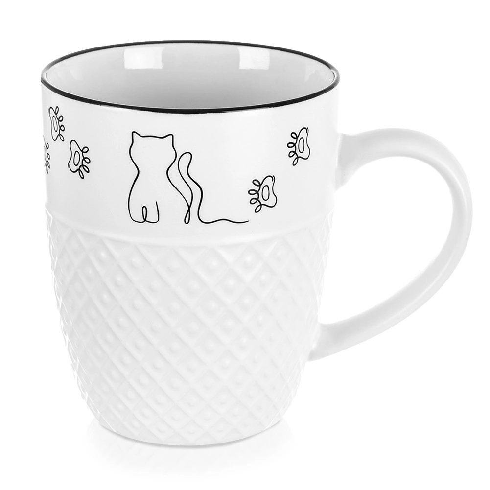 Porcelánový hrnček Kotek 380 ml biely