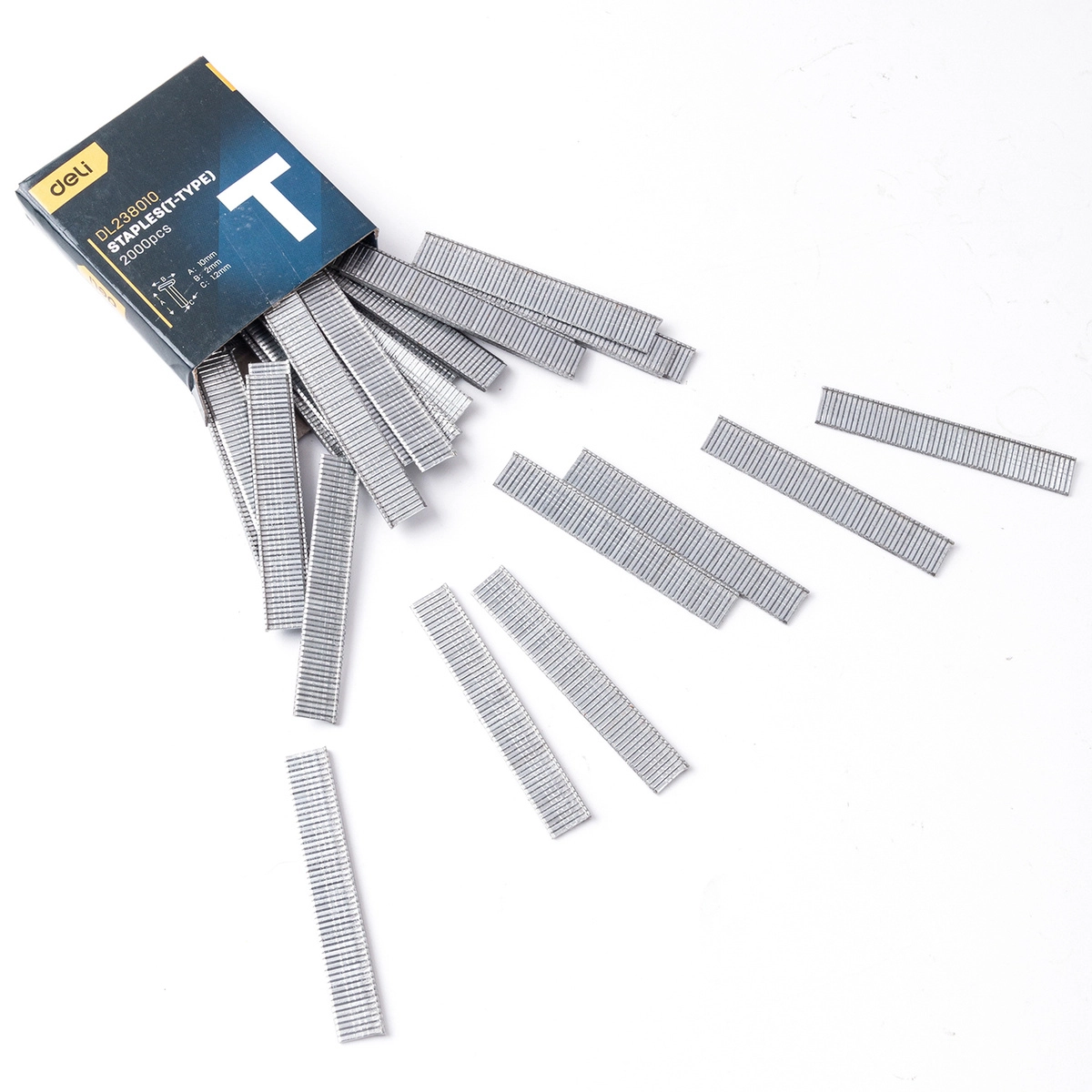 E-shop Spony typu T Deli 10 × 2 × 1,2 mm, 2000 ks
