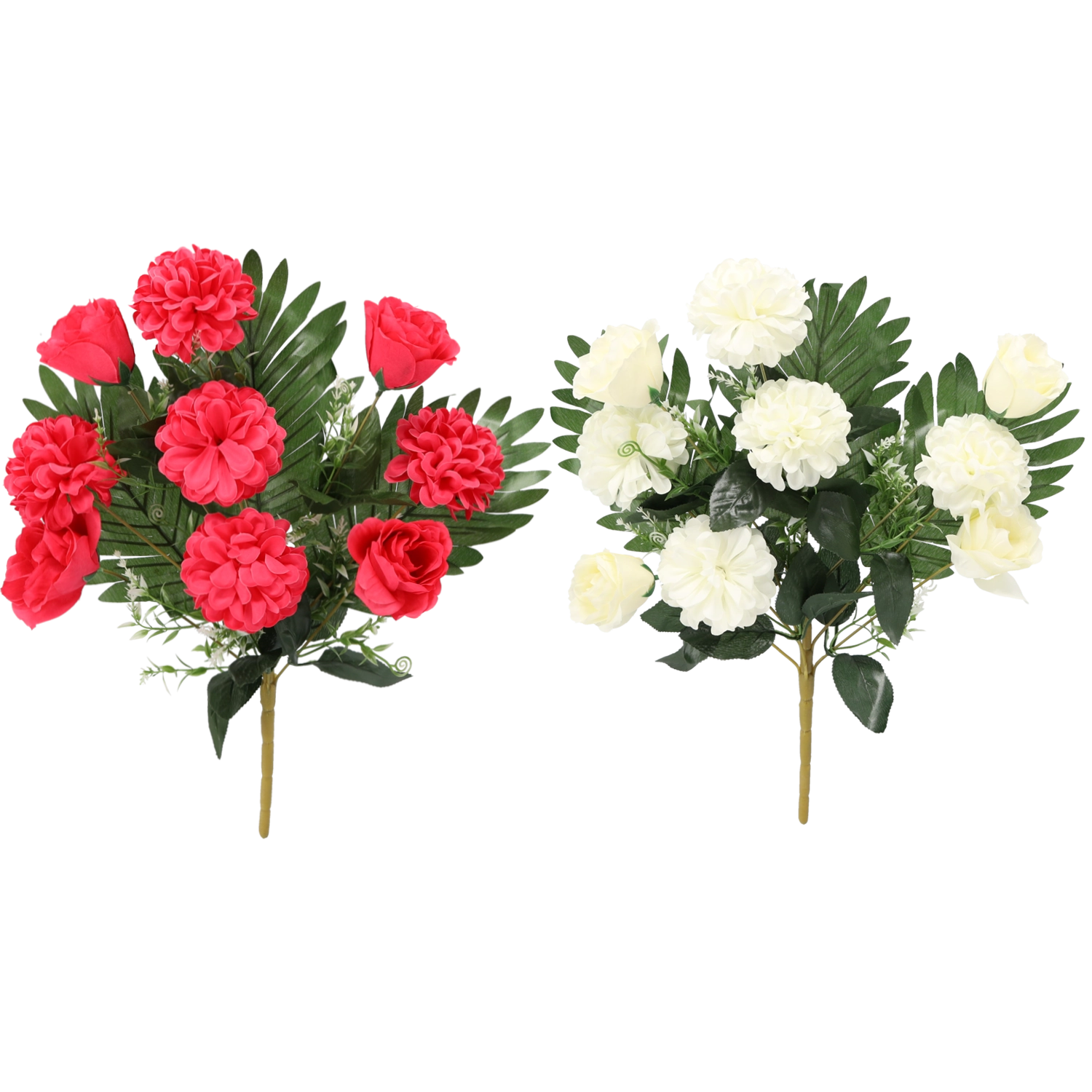 E-shop Umelá vetvička – kytica 9 chryzantém 47–50 cm, mix farieb