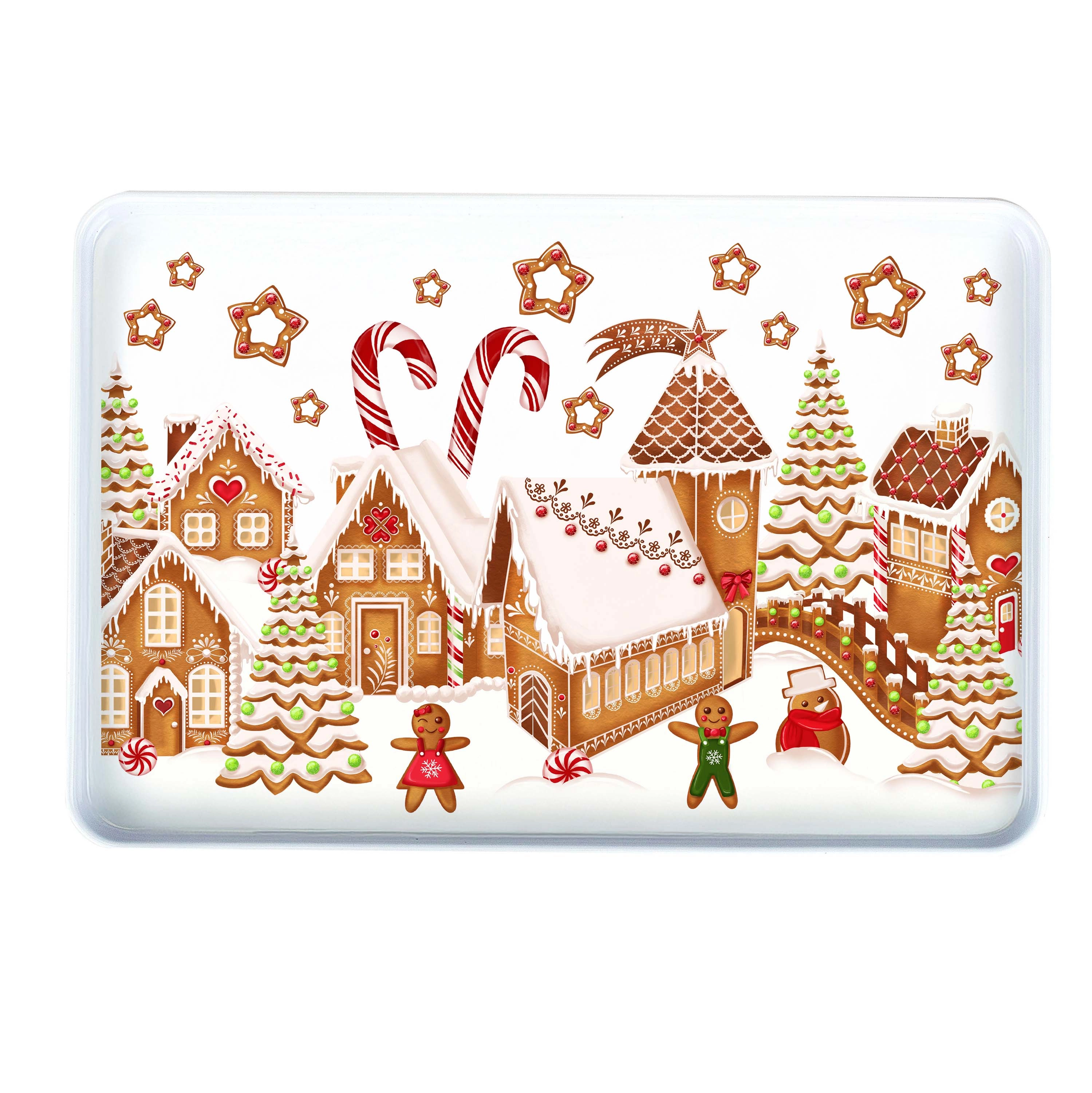 E-shop TORO Melamínový servírovací podnos 40x27cm perníčková dedinka