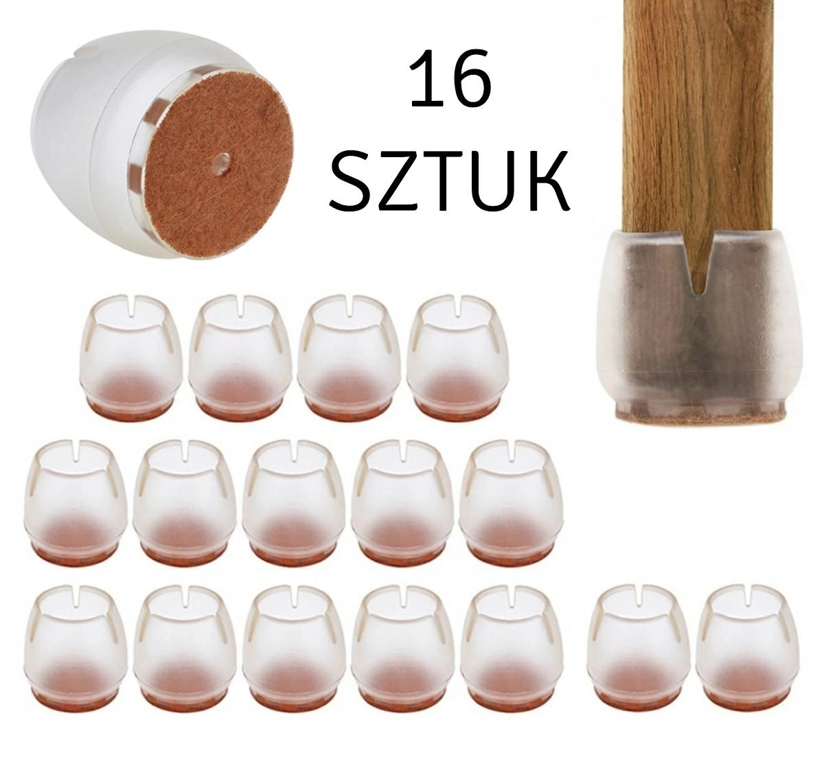 E-shop Protišmykové podložky pod nábytok (25-29mm) 16ks
