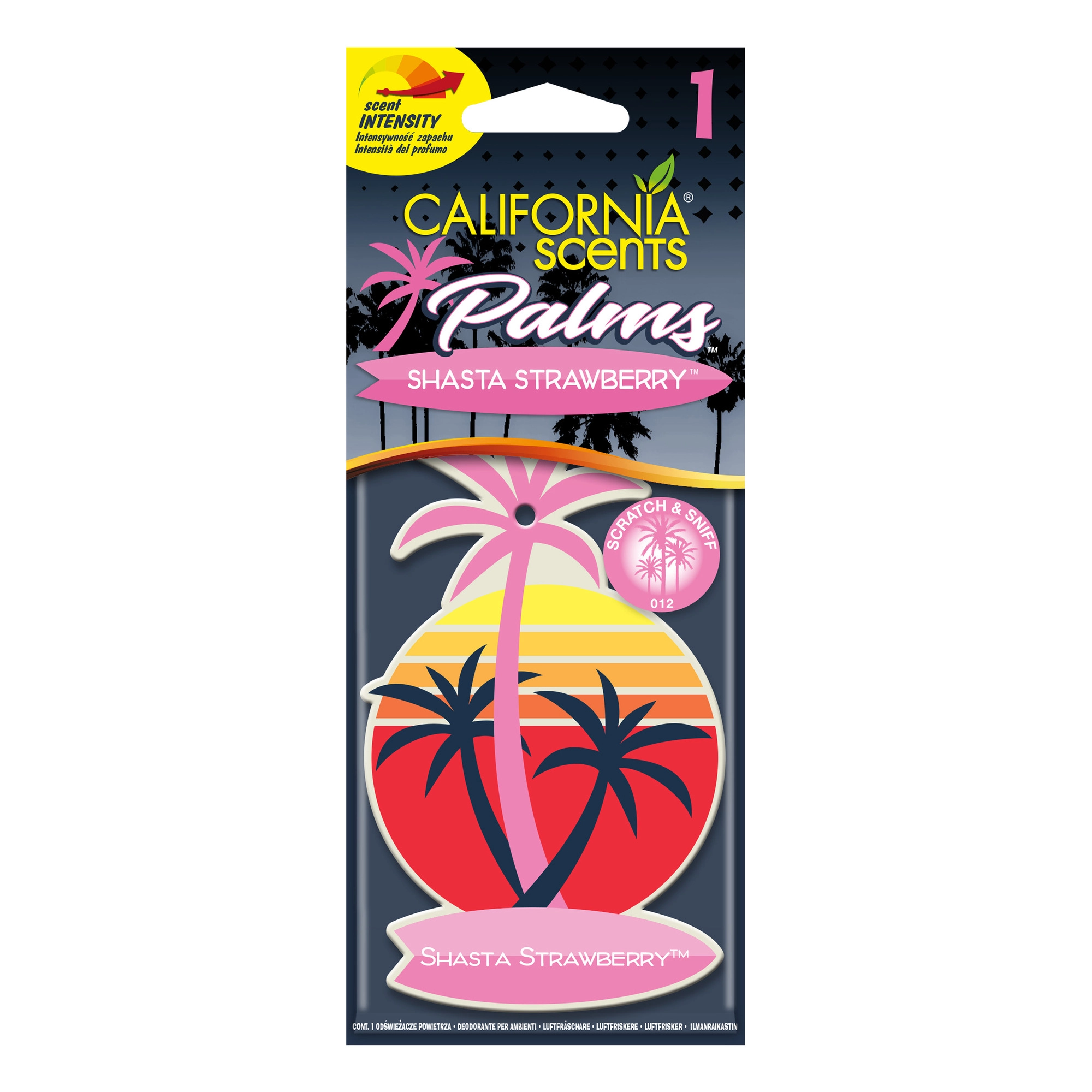 E-shop Závesná vôňa do auta California Scents Palm Shasta Strawberry