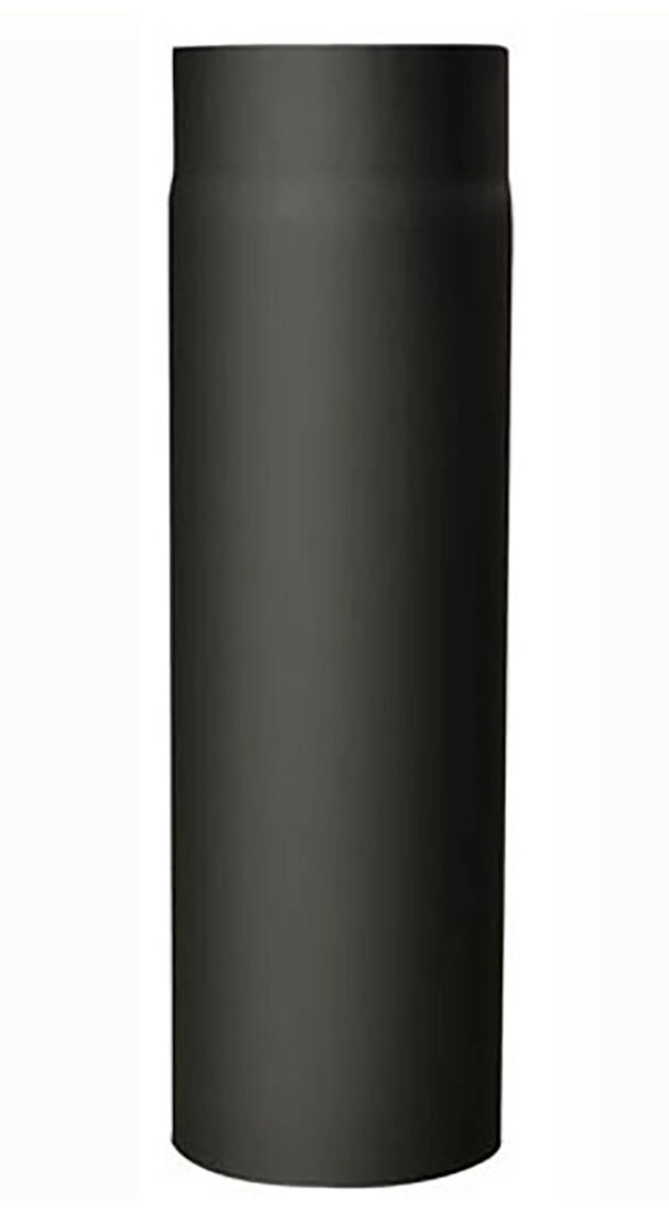 E-shop Dymová rúra 130 mm, dĺžka 500 mm, hrúbka 1,5 mm, čierna