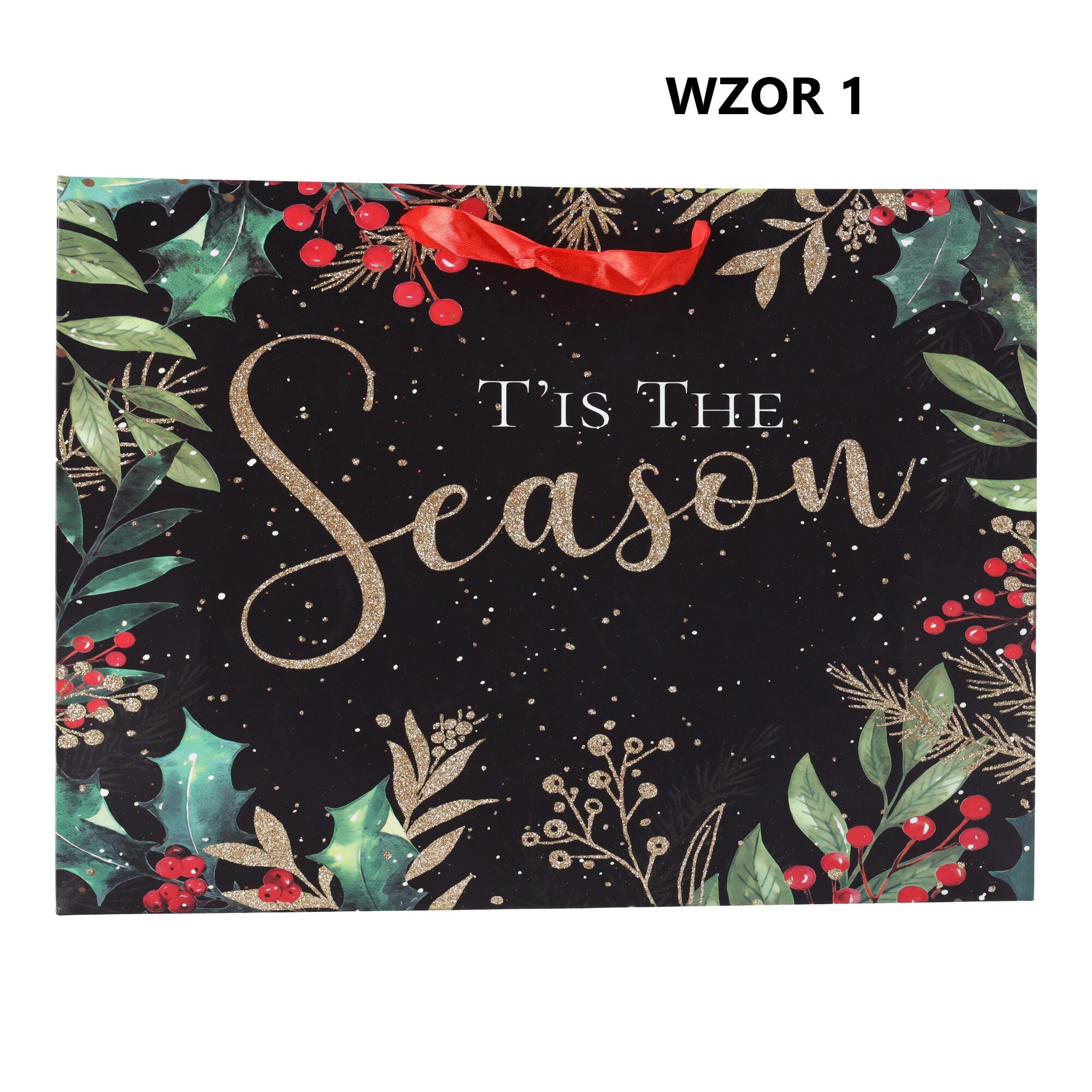 E-shop Vianočná darčeková taška „Happy Holidays“ 42x12x31 cm Mix vzorov