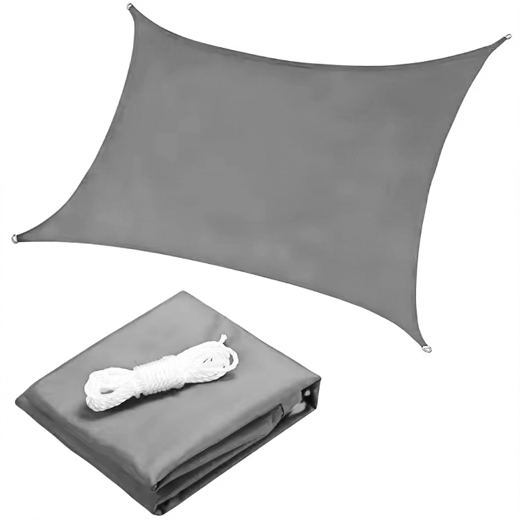 ModernHome Square Shade Sail Waterproof Canopy 5 x 5 m šedá