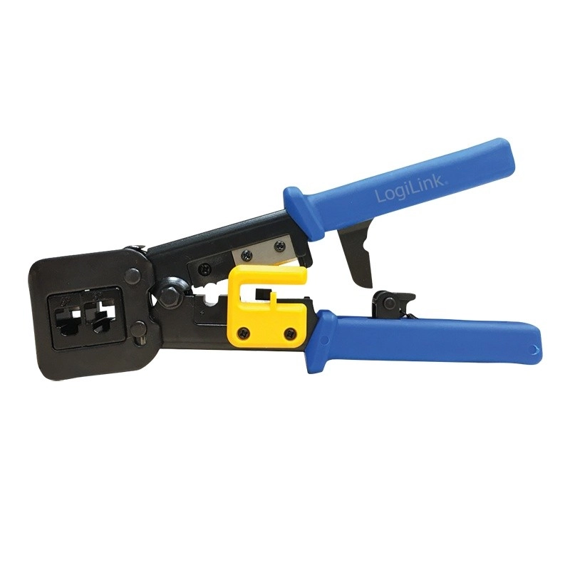 Krimpovacie kliešte LogiLink na RJ11/RJ12/RJ45 (EZ) s račňou a strihačom