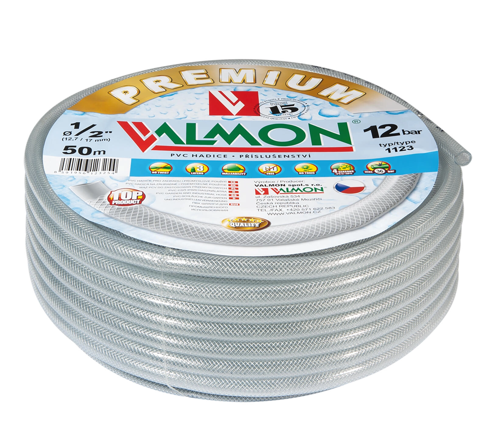 E-shop Priehľadná PVC záhradná hadica 6/4" (38/48 mm) 25 m