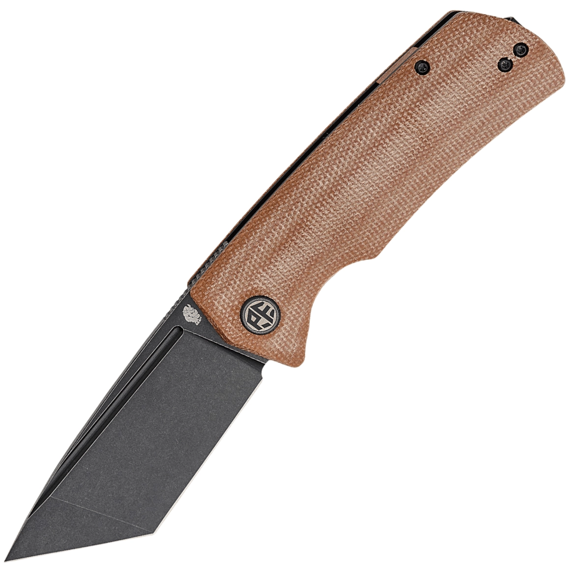E-shop ! Petrified Fish PFP01T Beluga Black Stonewash K110 Brown Micarta PFP01TKMDW