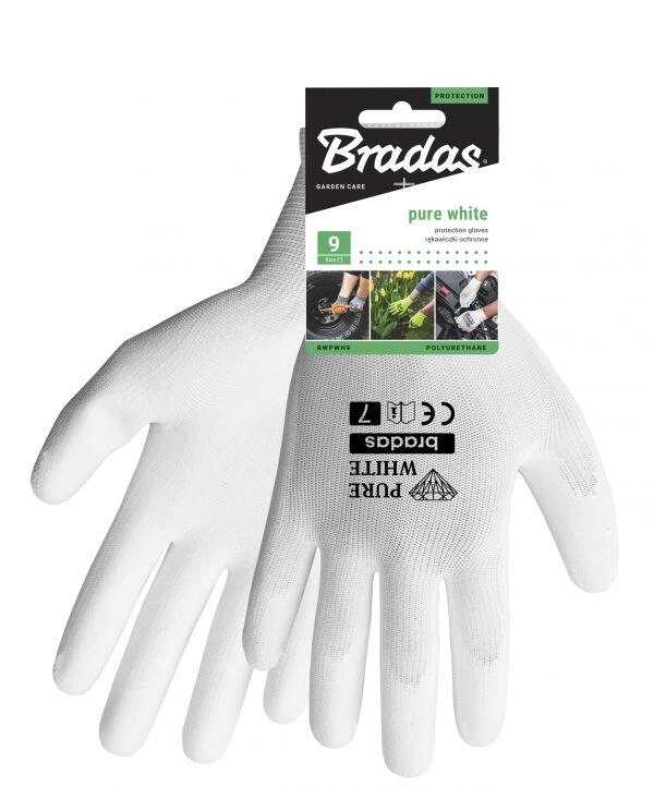 E-shop Rukavice Pure White PU veľkosť 7