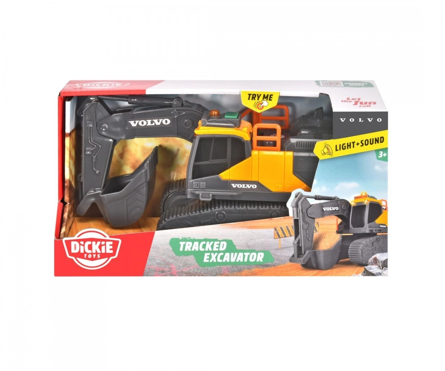 E-shop Dickie Volvo: Pásový bager so svetlom a zvukom 23 cm