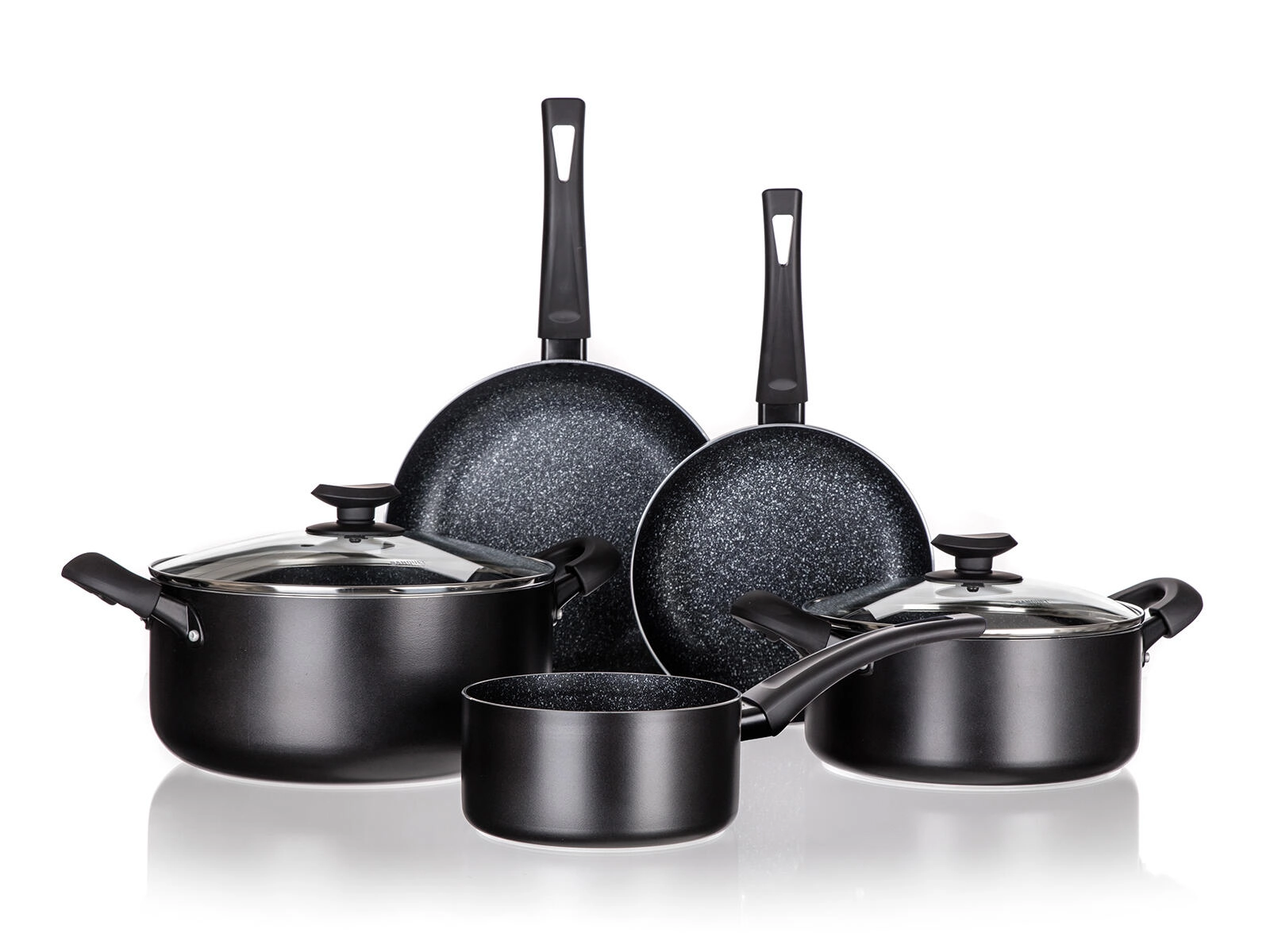 E-shop Banquet sada hlinikového riadu Black Stone 7 ks