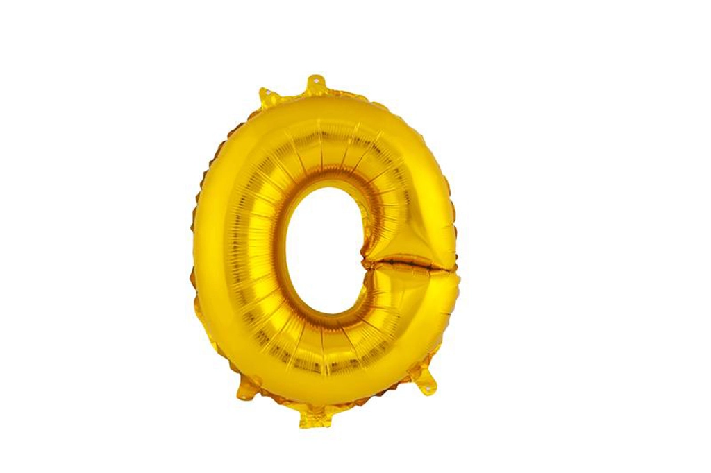 E-shop TORO Balónik písmenko O 30cm zlatá