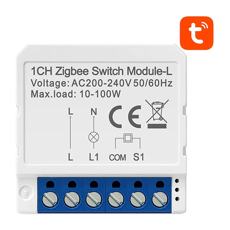 E-shop Inteligentný spínací modul ZigBee Avatto LZWSM16-W1 Bez neutrálneho vodiča TUYA