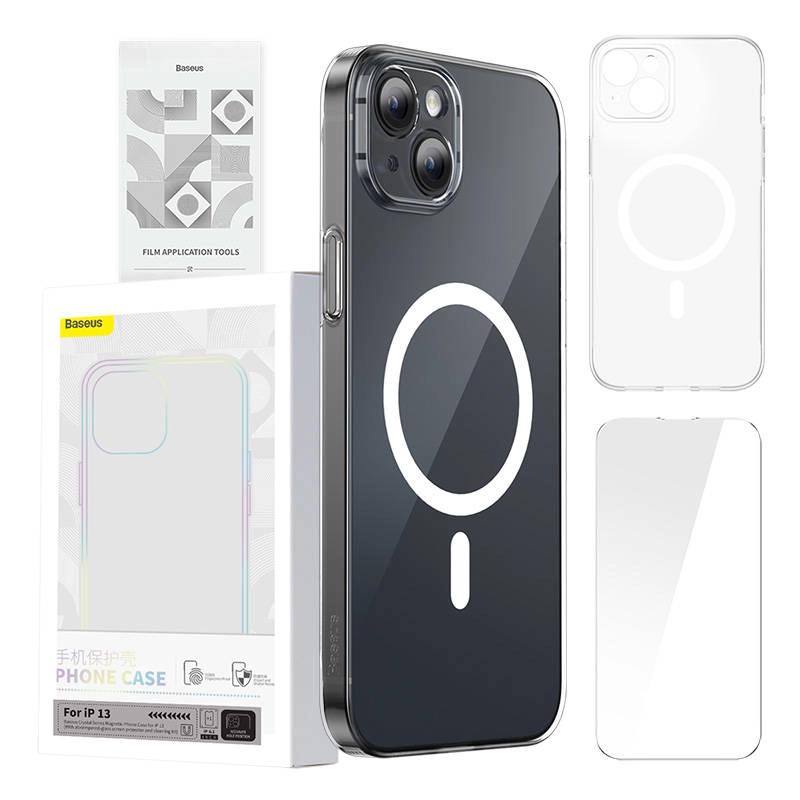E-shop Baseus Magnetic Crystal Clear pre iPhone 13 priehľadné