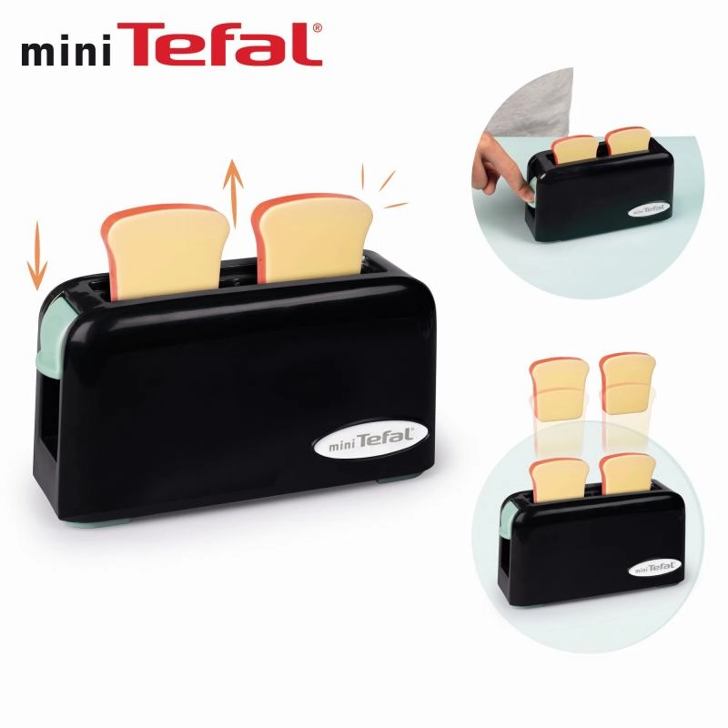 Smoby 310504 Tefal Express hriankovač biely so zelenými doplnkami a s 2 vyskakujúcimi chlebíkmi