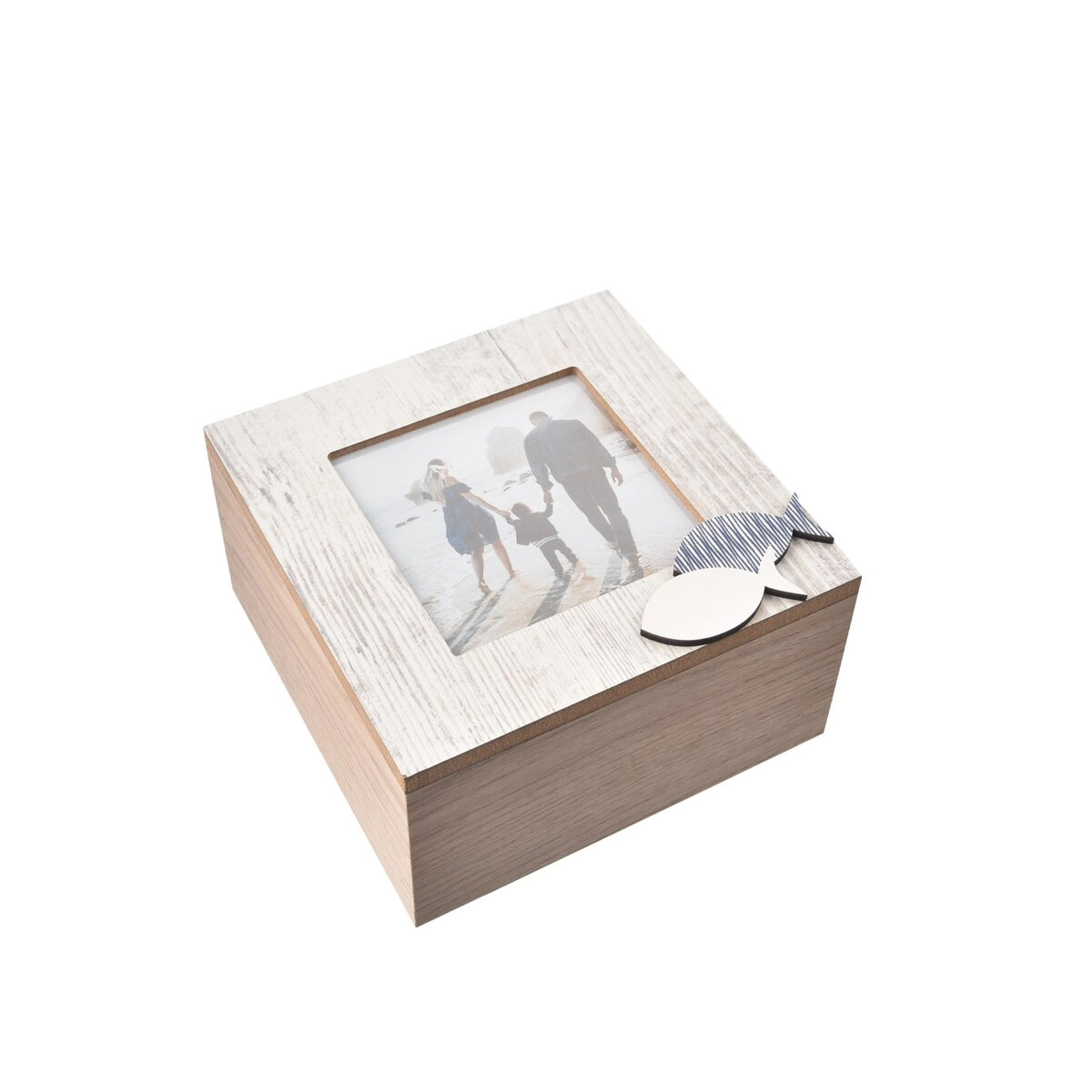 E-shop Drevený box na fotografie Beach 15 × 15 × 7,5 cm