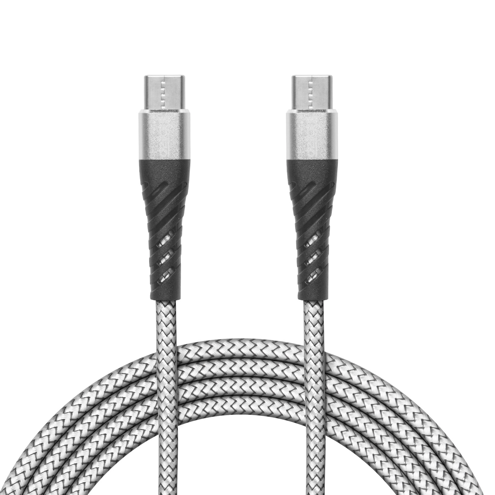 Dátový kábel USB-C na USB-C, biely, 2 m