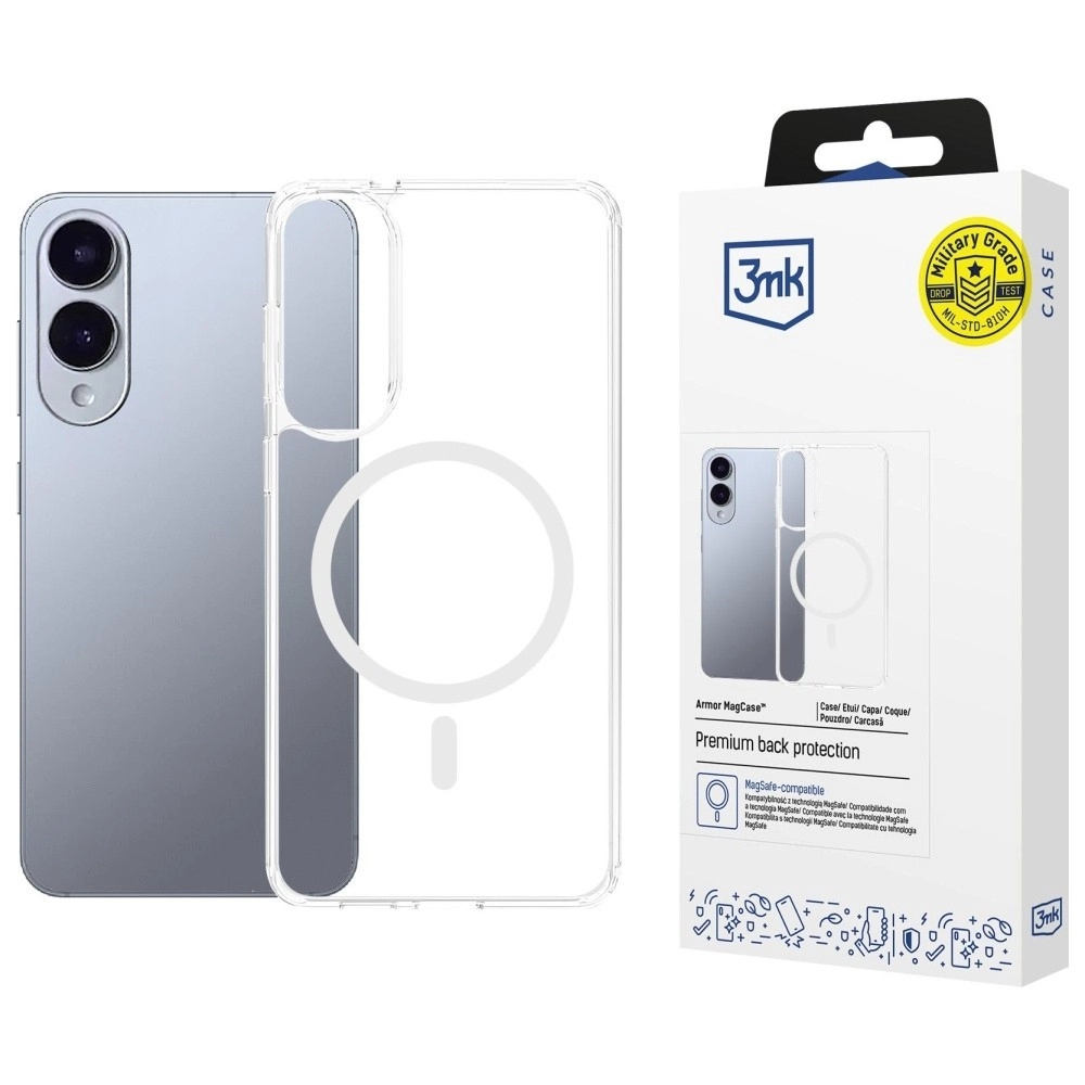 Priehľadné magnetické puzdro Armor MagCase pre Samsung Galaxy S25 Edge