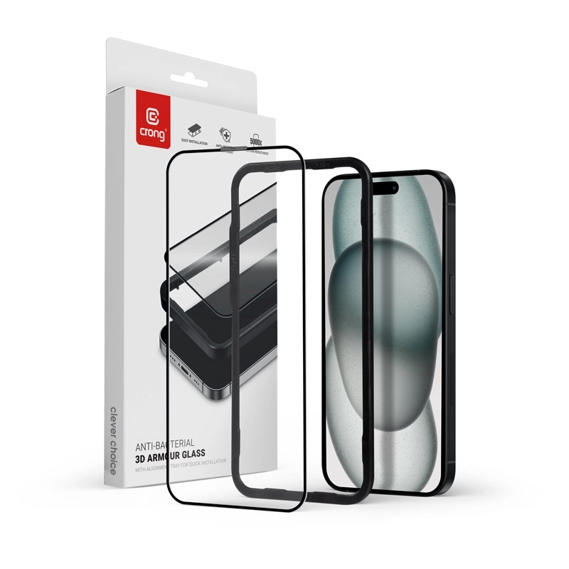 Ochranné sklo 9H pre celý displej iPhone 16 Plus / iPhone 15 Plus