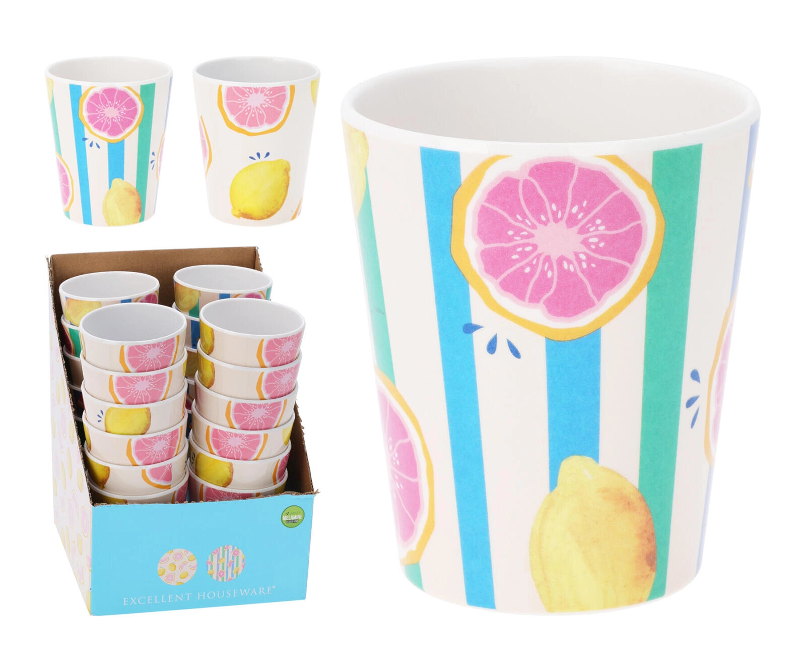 E-shop Pohár z melamínu 350 ml s ovocným motívom