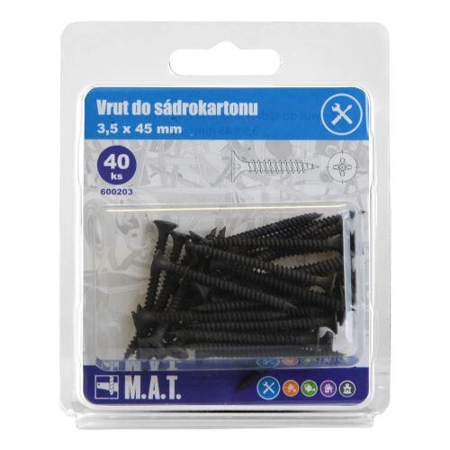 E-shop Skrutka do sadrokar.3,5x45mm jemná z.,f. (40ks)