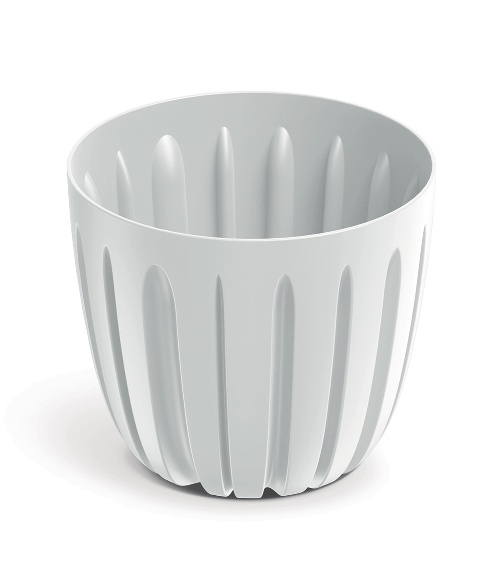 E-shop Prosperplast Plastový kvetináč WARIOS biely, 13,8 cm