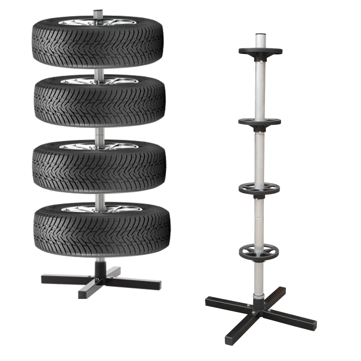 E-shop Stojan na pneumatiky 45 × 45 × 105 cm, nosnosť 100 kg