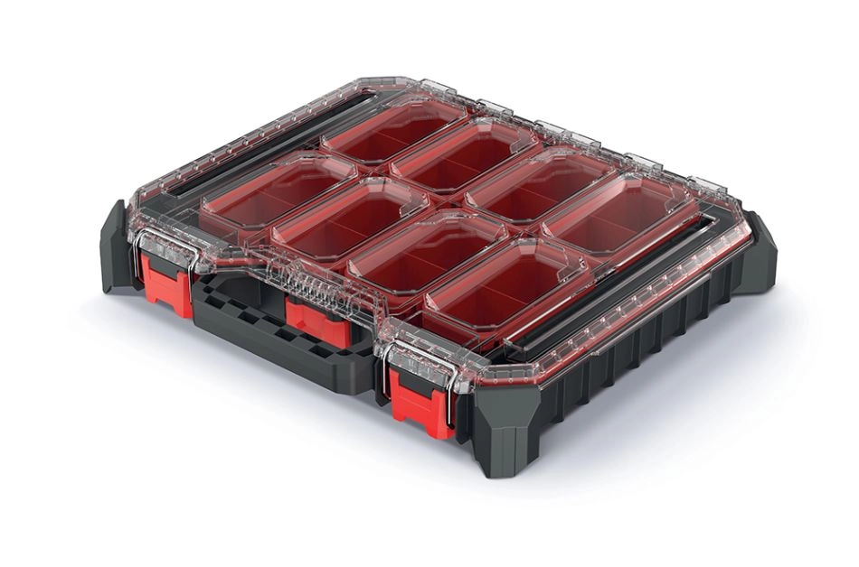 E-shop Organizér na súčiastky 44,5 × 39 × 7,7 cm, čierny