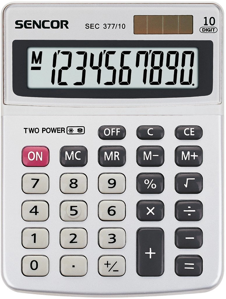 Stolová kalkulačka SEC s 10-miestnym LCD displejom