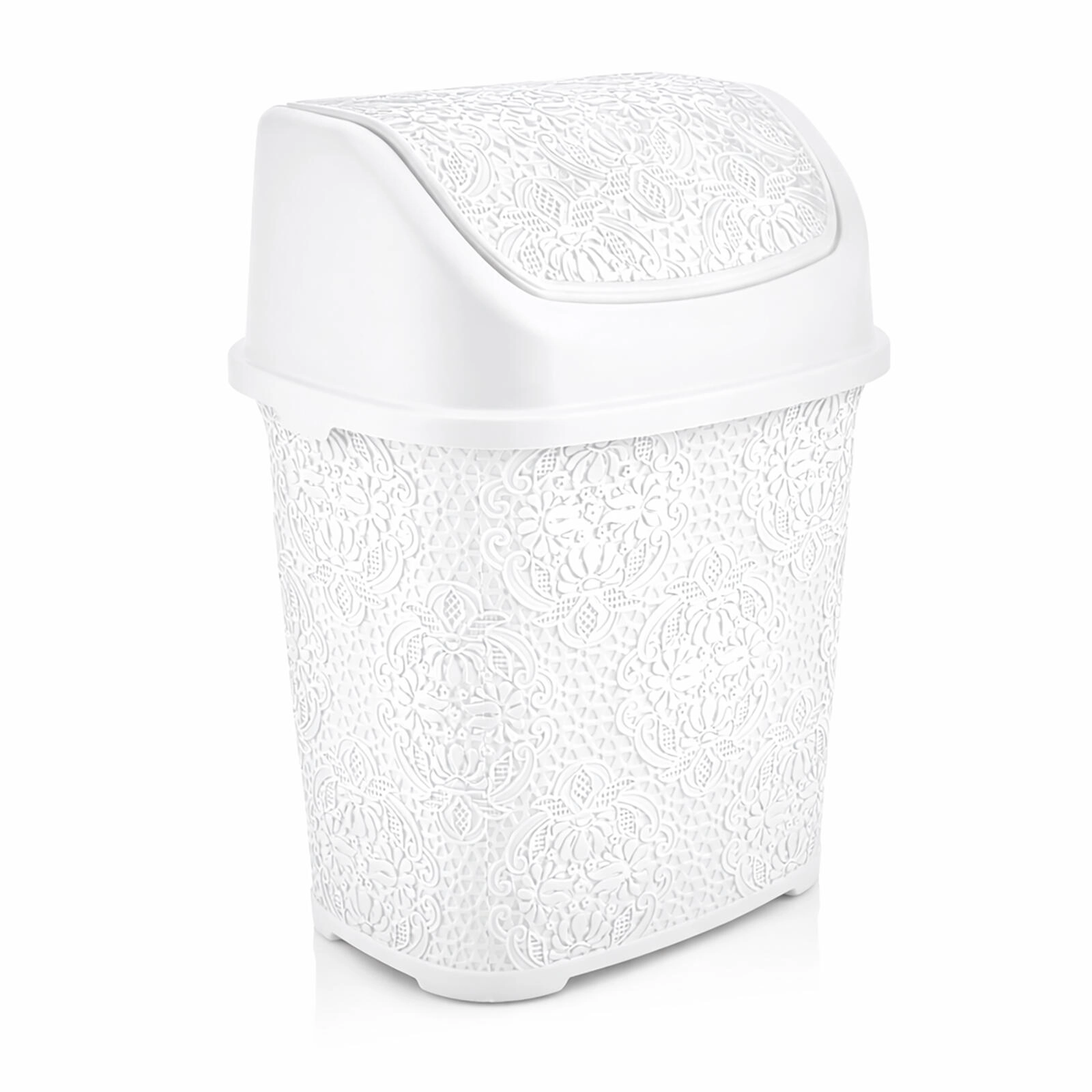 Výklopný odpadkový kôš 6 l biely