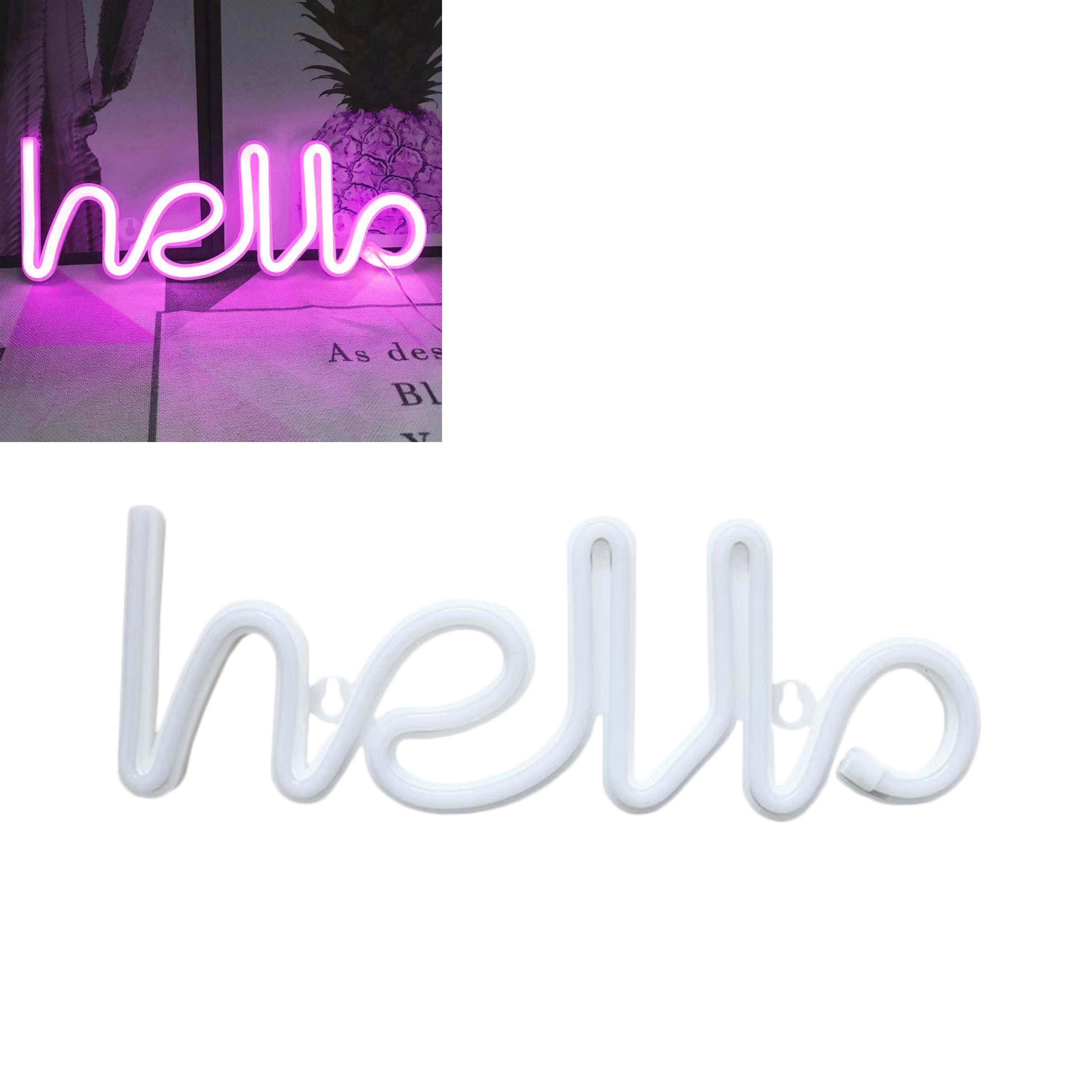 E-shop Dekoratívne neónové LED svetlo – hello 2