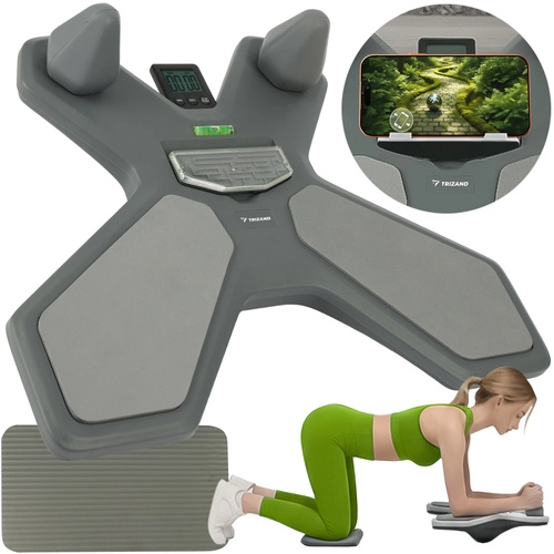 Balančná doska s počítadlom TRIZAND s obojstranným panelom a vodováhou na komplexný tréning core