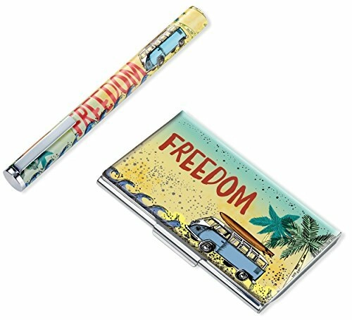 E-shop Troika FREEDOM držiak na karty/vizitky s perom 95 x 59 x 6 mm