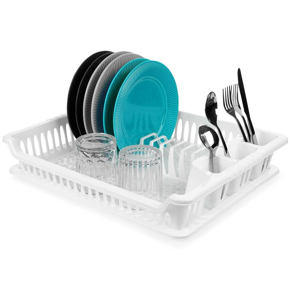 Biely odkvapkávač na riad 46 × 37 × 8,5 cm