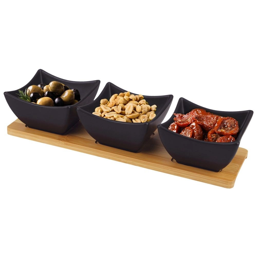 E-shop ORION Black Servírovací set misky s táckom 129202