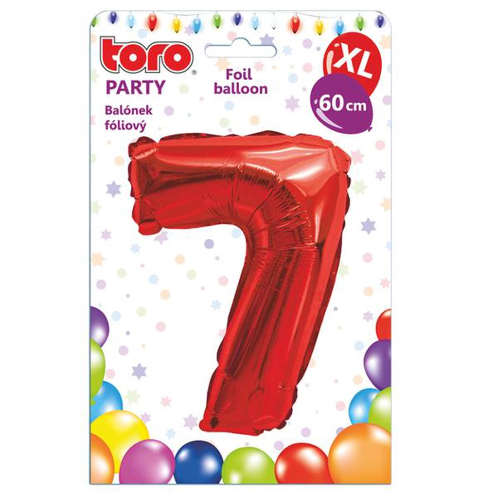 E-shop TORO Balónik XL číslica 7 60 cm matne červený