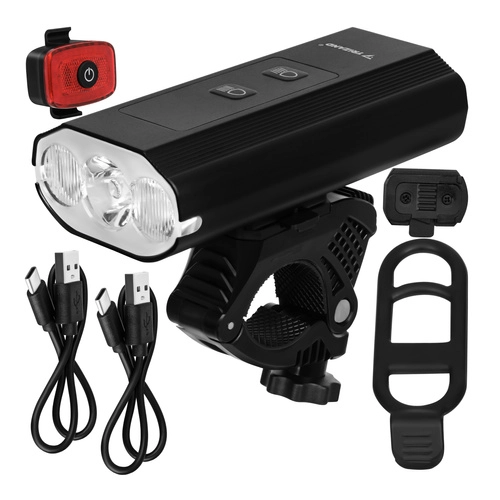 E-shop Sada cyklistických svetiel Trizand LED 1300 lm (predné + zadné) s USB-C a powerbankou