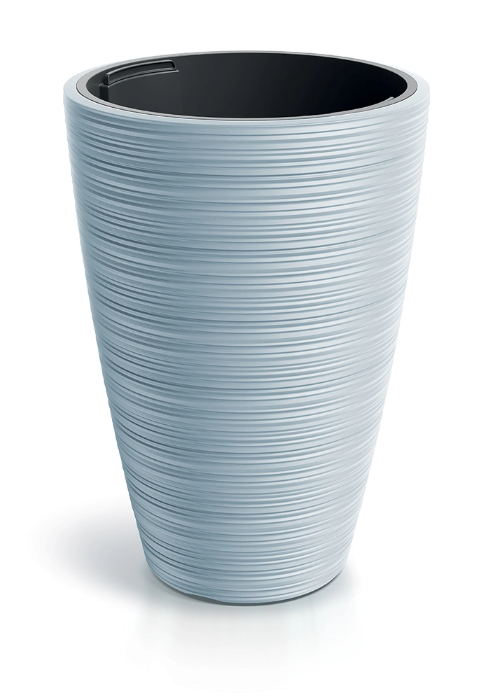 E-shop Prosperplast Plastový kvetináč Venas Round svetlosivý II, 29,9 cm