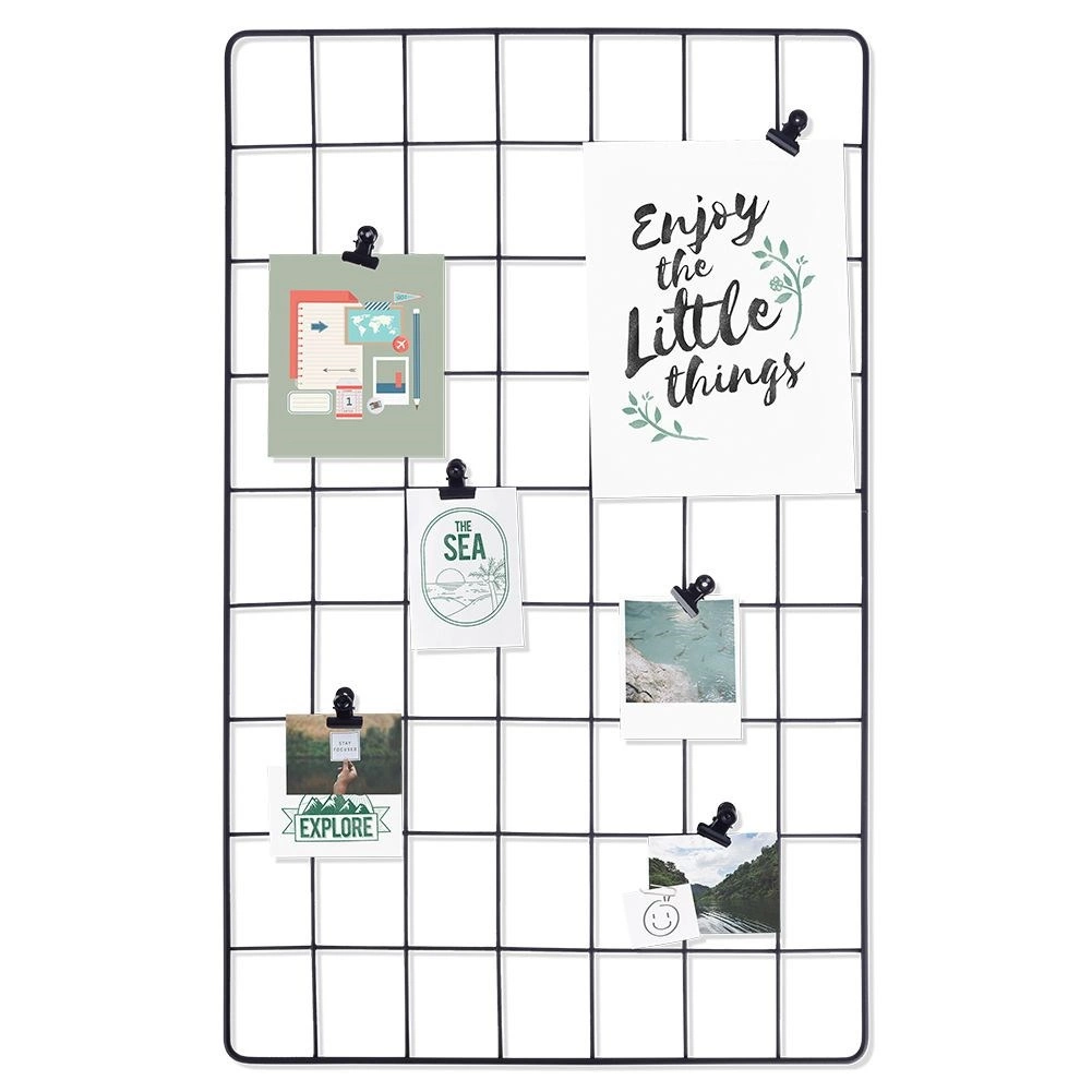 E-shop Kovová nástenná mriežka na fotky 58 × 36 cm, čierna