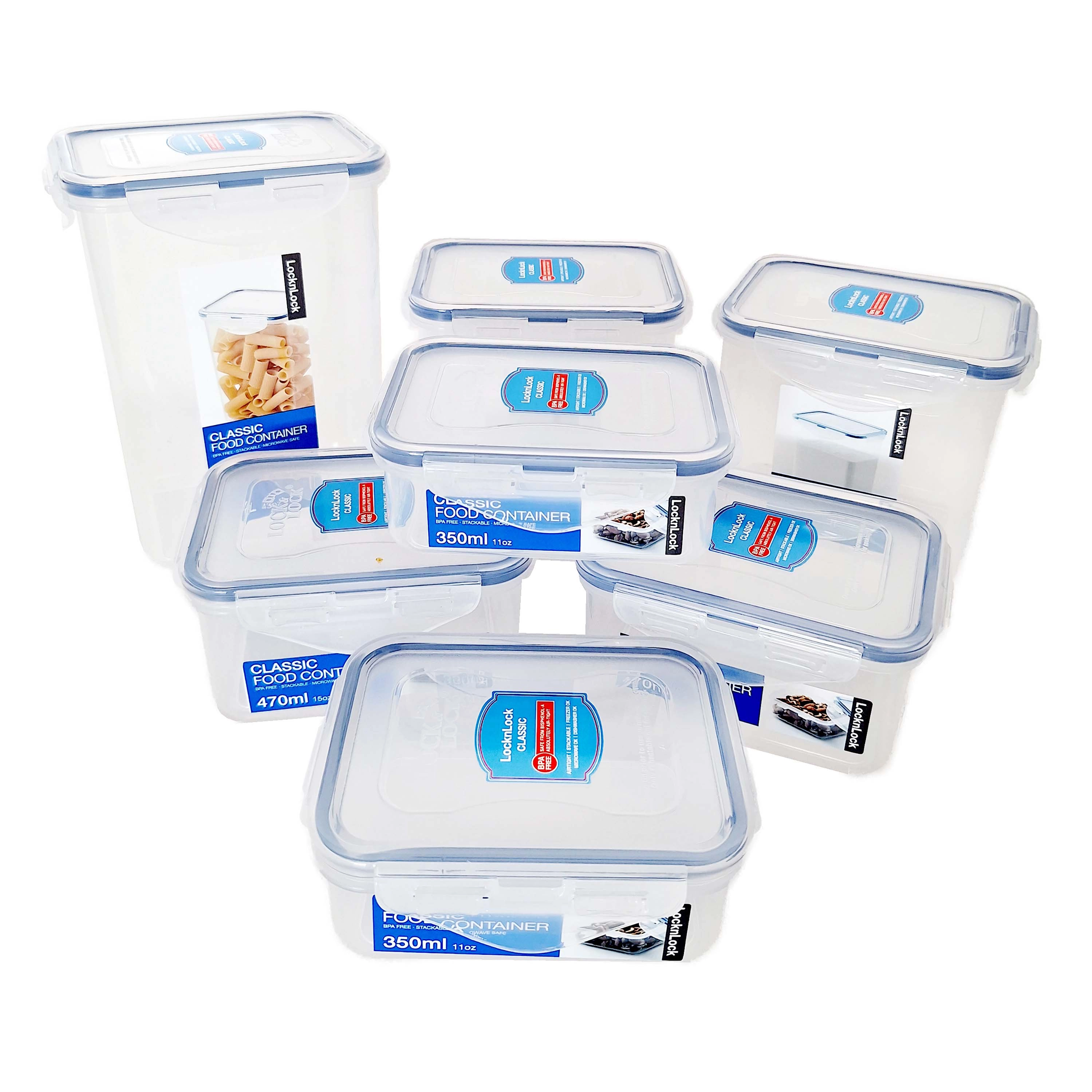 Sada dóz na potraviny Lock, 7 ks