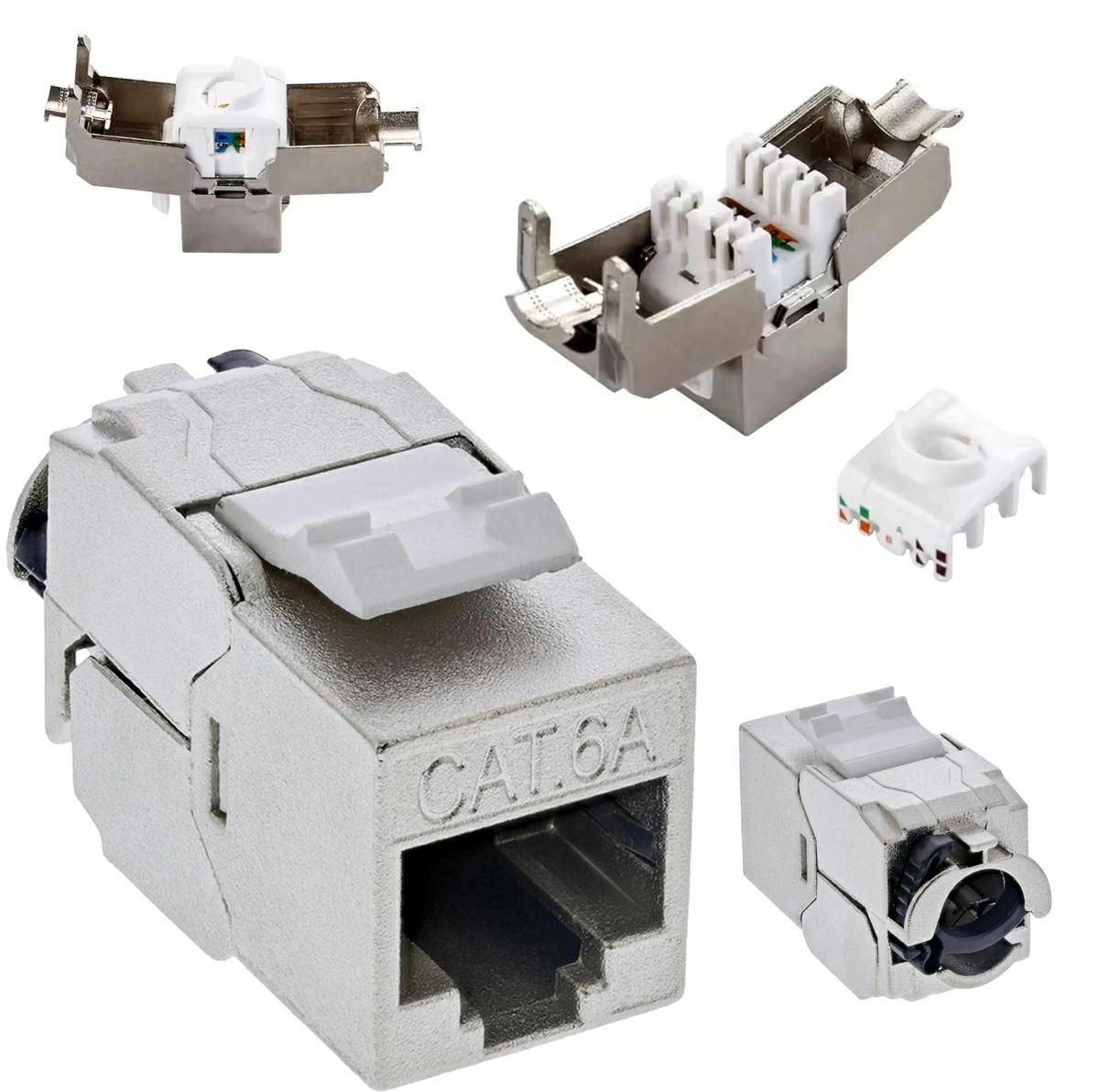 RJ10 RJ45 STP CAT.6A ZÁSUVKA BEZ NÁRADIA